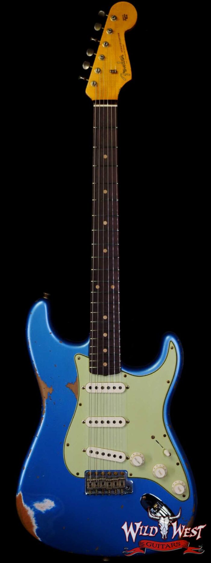 Fender Custom Shop 1962 Stratocaster Hand-Wound Pickups AAA Dark Rosewood Slab Board Heavy Relic Lake Placid Blue - Image 1