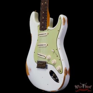 Fender Custom Shop 1962 Stratocaster Hand-Wound Pickups AAA Dark Rosewood Slab Board Heavy Relic Olympic White - Image 2