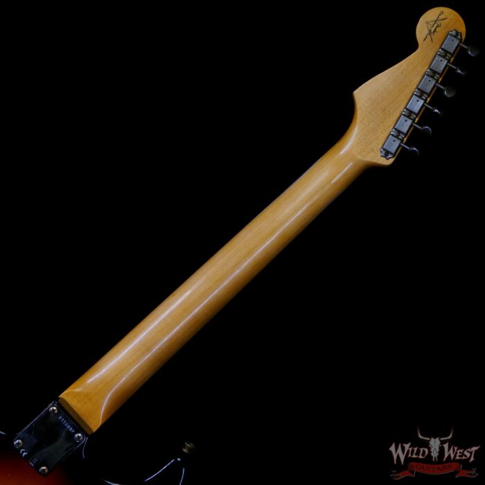 Fender Custom Shop 1962 Stratocaster Hand-Wound Pickups AAA Dark Rosewood Slab Board Relic 3 Tone Sunburst - Image 5