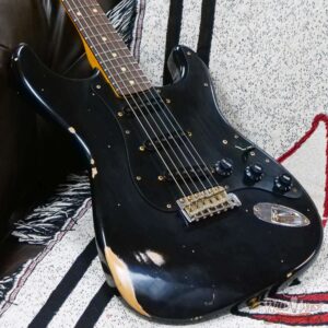 Fender Custom Shop 1962 Stratocaster Hand-Wound Pickups AAA Dark Rosewood Slab Board Relic Black (Black Pickguard) - Image 8