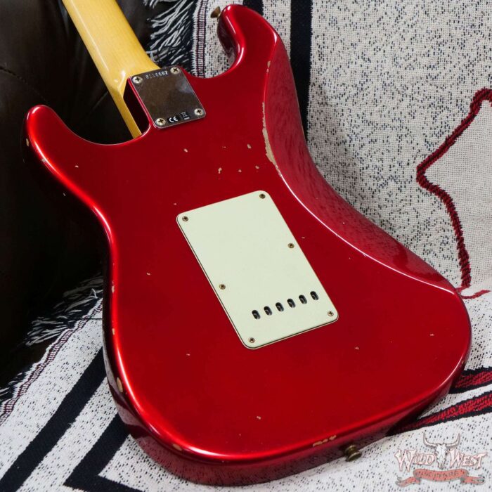 Fender Custom Shop 1962 Stratocaster Hand-Wound Pickups AAA Dark Rosewood Slab Board Relic Candy Apple Red - Image 11