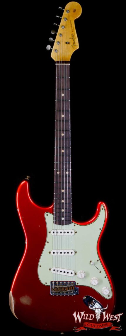 Fender Custom Shop 1962 Stratocaster Hand-Wound Pickups AAA Dark Rosewood Slab Board Relic Candy Apple Red