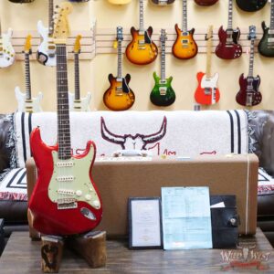 Fender Custom Shop 1962 Stratocaster Hand-Wound Pickups AAA Dark Rosewood Slab Board Relic Candy Apple Red - Image 6