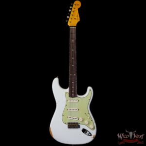 Fender Custom Shop 1962 Stratocaster Hand-Wound Pickups AAA Dark Rosewood Slab Board Relic Olympic White - Image 3