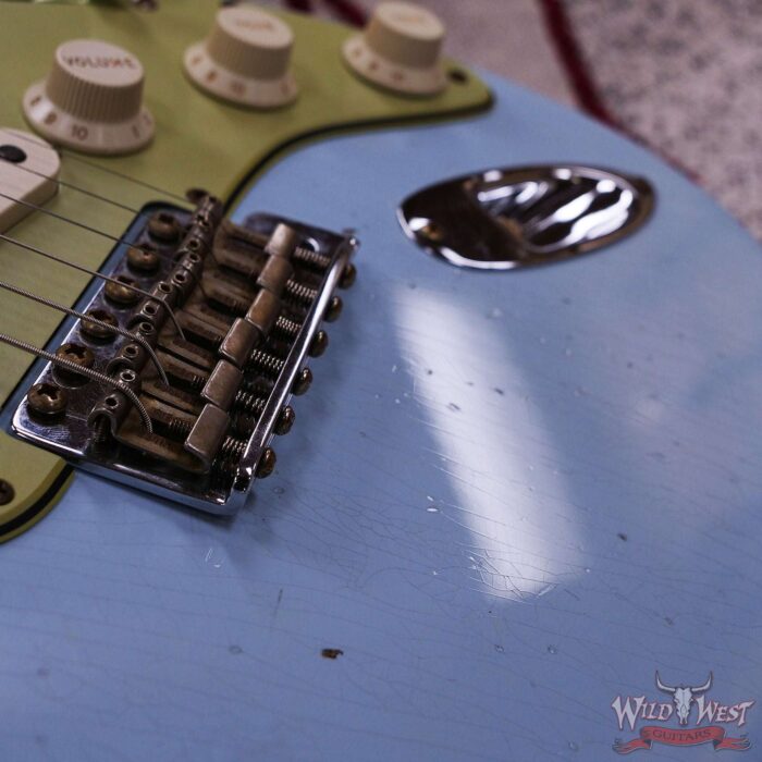 Fender Custom Shop 1962 Stratocaster Hand-Wound Pickups AAA Dark Rosewood Slab Board Relic Sonic Blue - Image 9