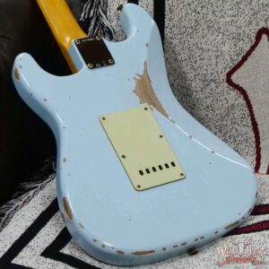 Fender Custom Shop 1962 Stratocaster Hand-Wound Pickups AAA Dark Rosewood Slab Board Relic Sonic Blue - Image 12