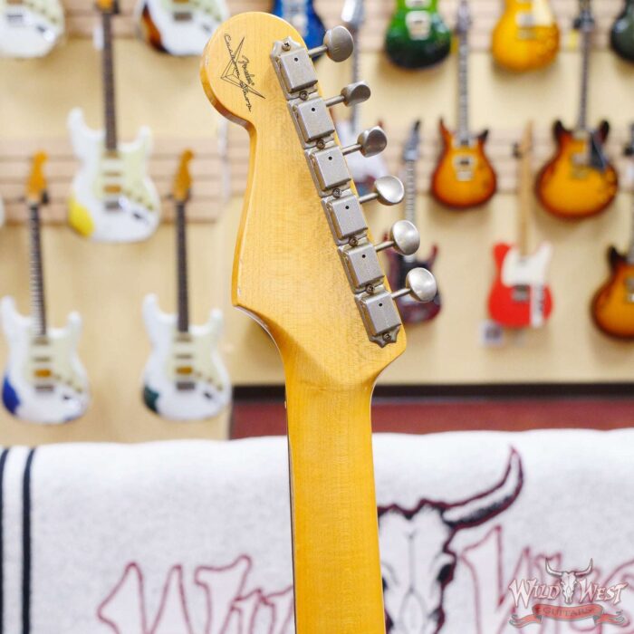 Fender Custom Shop 1962 Stratocaster Hand-Wound Pickups AAA Dark Rosewood Slab Board Relic Fiesta Red - Image 11
