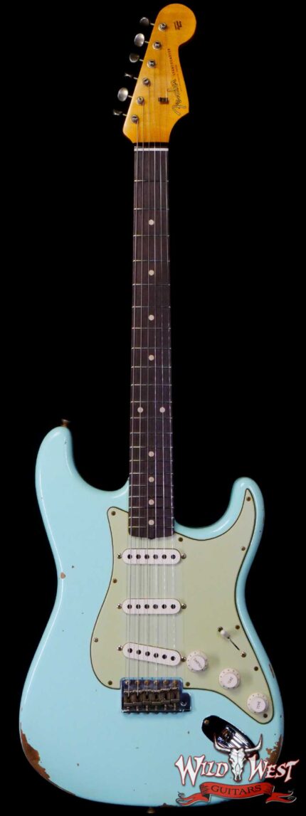 Fender Custom Shop 1962 Stratocaster Hand-Wound Pickups AAA Dark Rosewood Slab Board Relic Surf Green