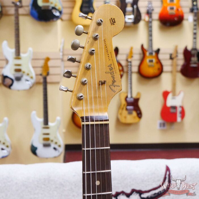 Fender Custom Shop 1962 Stratocaster Hand-Wound Pickups AAA Dark Rosewood Slab Board Heavy Relic 3 Tone Sunburst - Image 7