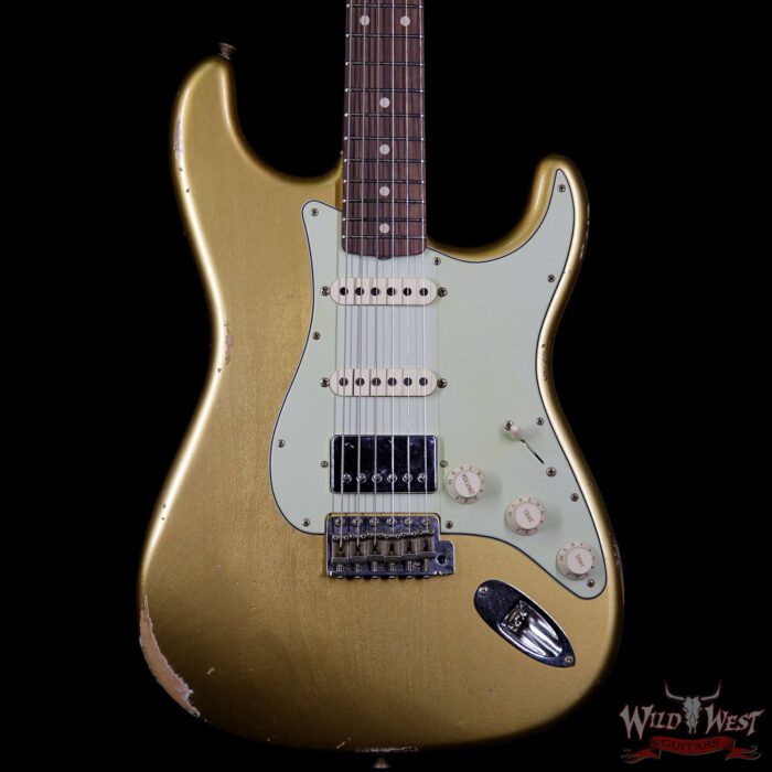 Fender Custom Shop 1962 Stratocaster HSS EVH Pickup Relic Rosewood Fingerboard Aztec Gold - Image 3