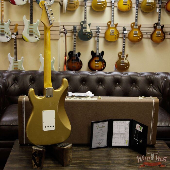 Fender Custom Shop 1962 Stratocaster HSS EVH Pickup Relic Rosewood Fingerboard Aztec Gold - Image 14