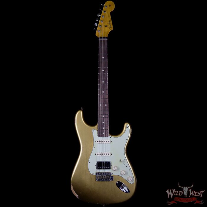 Fender Custom Shop 1962 Stratocaster HSS EVH Pickup Relic Rosewood Fingerboard Aztec Gold - Image 4