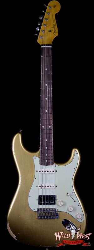 Fender Custom Shop 1962 Stratocaster HSS EVH Pickup Relic Rosewood Fingerboard Aztec Gold
