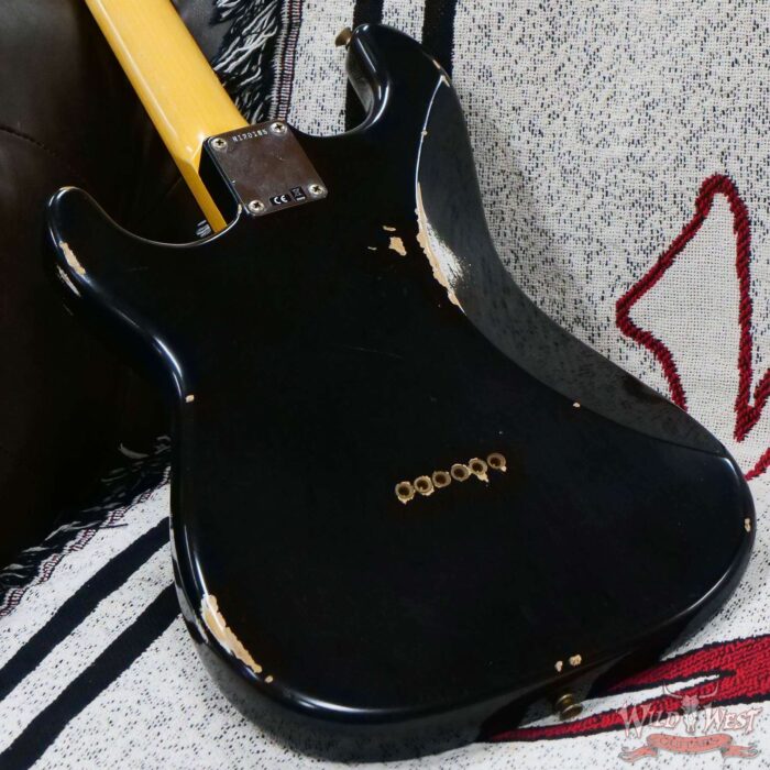 Fender Custom Shop 1962 Stratocaster Hardtail Hand-Wound Pickups AAA Dark Rosewood Slab Board Relic Black 6.65 LBS - Image 11