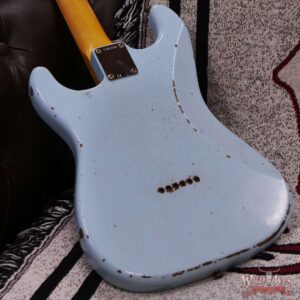 Fender Custom Shop 1962 Stratocaster Hardtail Hand-Wound Pickups AAA Dark Rosewood Slab Board Relic Sonic Blue 7.20 LBS - Image 12