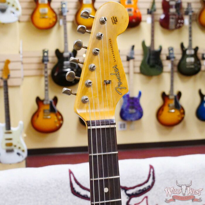Fender Custom Shop 1962 Stratocaster Hardtail Hand-Wound Pickups AAA Dark Rosewood Slab Board Relic Sonic Blue - Image 7