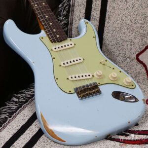 Fender Custom Shop 1962 Stratocaster Hardtail Hand-Wound Pickups AAA Dark Rosewood Slab Board Relic Sonic Blue - Image 8