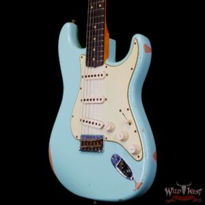 Fender Custom Shop 1962 Stratocaster Hardtail Hand-Wound Pickups AAA Dark Rosewood Slab Board Relic Surf Green 6.90 LBS - Image 2