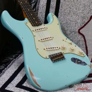 Fender Custom Shop 1962 Stratocaster Hardtail Hand-Wound Pickups AAA Dark Rosewood Slab Board Relic Surf Green 6.90 LBS - Image 8