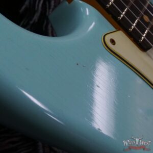 Fender Custom Shop 1962 Stratocaster Hardtail Hand-Wound Pickups AAA Dark Rosewood Slab Board Relic Surf Green 6.90 LBS - Image 9