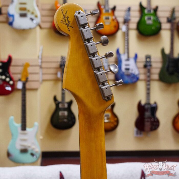 Fender Custom Shop 1962 Stratocaster Hardtail Hand-Wound Pickups AAA Dark Rosewood Slab Board Relic Vintage White 6.70 LBS - Image 11