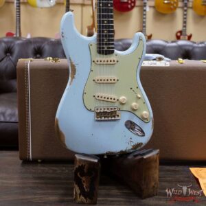 Fender Custom Shop 1962 Stratocaster Relic AAA Rosewood Board with Quartersawn Maple Neck Aged Sonic Blue - Image 8