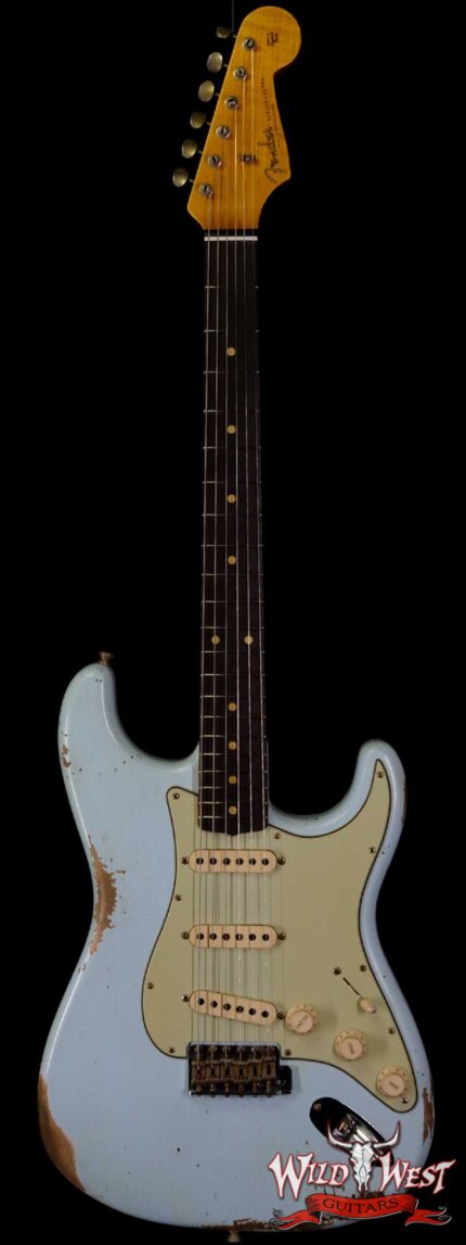 Fender Custom Shop 1962 Stratocaster Relic AAA Rosewood Board with Quartersawn Maple Neck Aged Sonic Blue