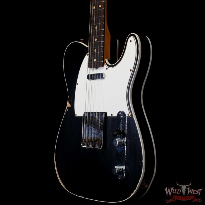 Fender Custom Shop 1962 Telecaster Custom Rosewood Slab Board Hand-Wound Pickups Relic Black - Image 2