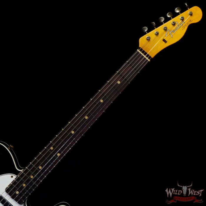 Fender Custom Shop 1962 Telecaster Custom Rosewood Slab Board Hand-Wound Pickups Relic Black - Image 4