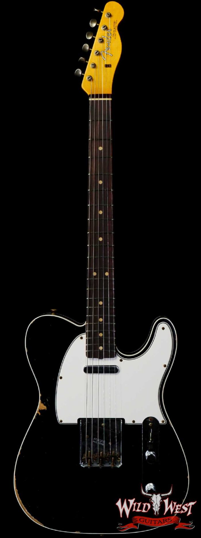 Fender Custom Shop 1962 Telecaster Custom Rosewood Slab Board Hand-Wound Pickups Relic Black - Image 1