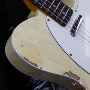 Fender Custom Shop 1962 Telecaster Custom Rosewood Slab Board Hand-Wound Pickups Heavy Relic Vintage White - Image 9