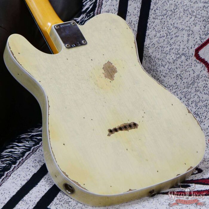 Fender Custom Shop 1962 Telecaster Custom Rosewood Slab Board Hand-Wound Pickups Heavy Relic Vintage White - Image 12