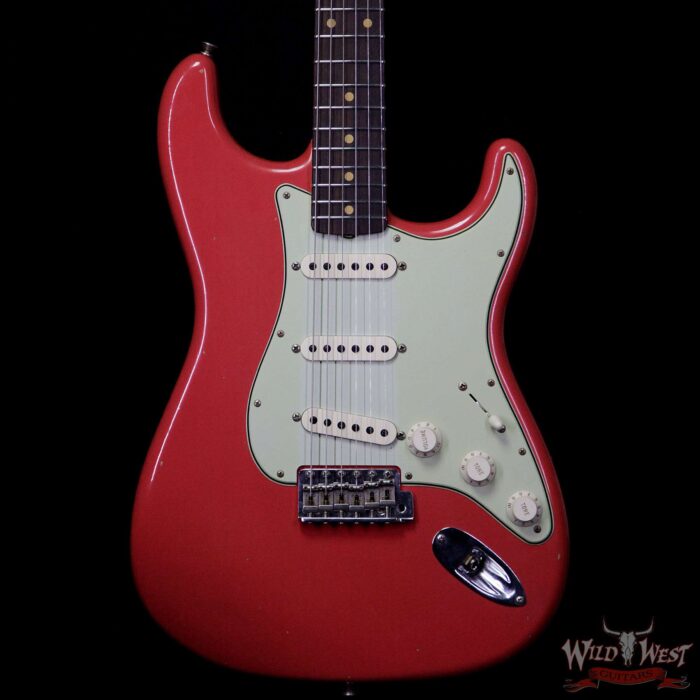 Fender Custom Shop 1963 Stratocaster Journeyman Relic with Dirty Neck AAA Rosewood Board Fiesta Red - Image 3