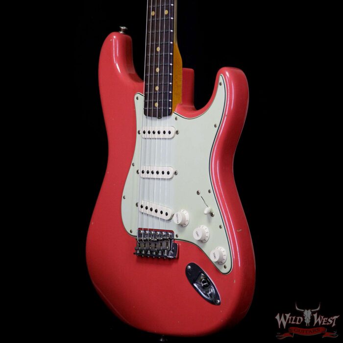 Fender Custom Shop 1963 Stratocaster Journeyman Relic with Dirty Neck AAA Rosewood Board Fiesta Red - Image 2