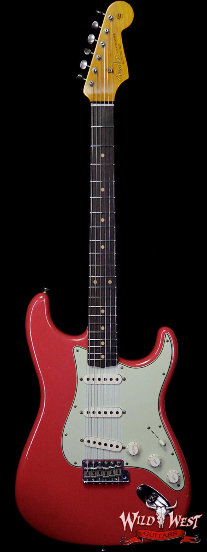 Fender Custom Shop 1963 Stratocaster Journeyman Relic with Dirty Neck AAA Rosewood Board Fiesta Red - Image 1