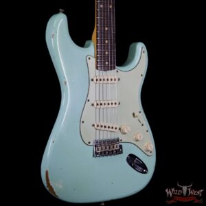 Fender Custom Shop 1963 Stratocaster Relic Rosewood Fretboard Surf Green - Image 4