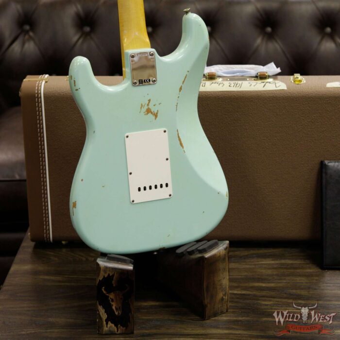 Fender Custom Shop 1963 Stratocaster Relic Rosewood Fretboard Surf Green - Image 15