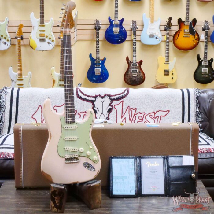 Fender Custom Shop Limited Edition 1963 63’ Stratocaster Roasted Quartersawn Maple Neck Relic Super Faded Aged Shell Pink 7.65 LBS - Image 6