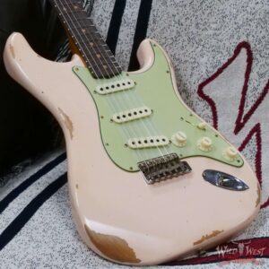 Fender Custom Shop Limited Edition 1963 63’ Stratocaster Roasted Quartersawn Maple Neck Relic Super Faded Aged Shell Pink 7.65 LBS - Image 8