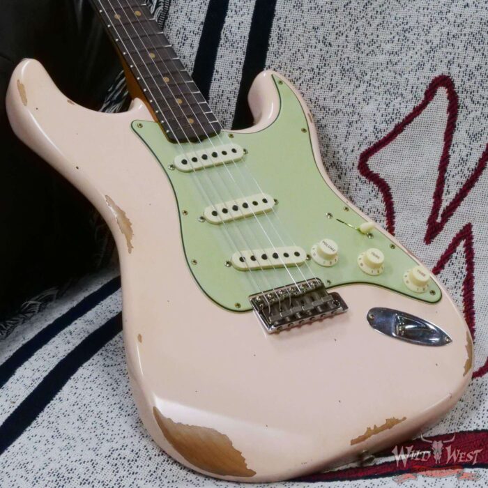 Fender Custom Shop Limited Edition 1963 63’ Stratocaster Roasted Quartersawn Maple Neck Relic Super Faded Aged Shell Pink 7.65 LBS - Image 8