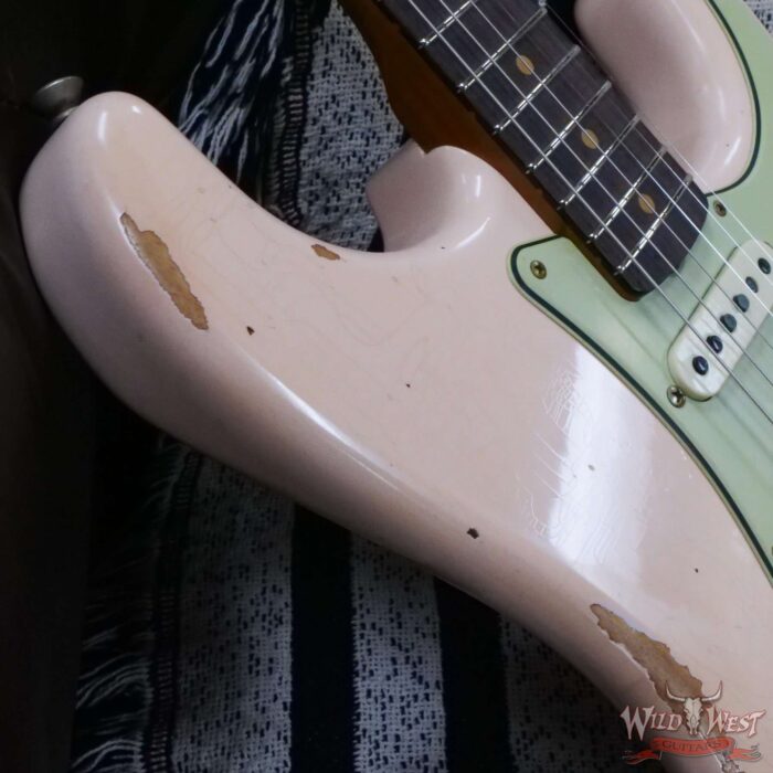 Fender Custom Shop Limited Edition 1963 63’ Stratocaster Roasted Quartersawn Maple Neck Relic Super Faded Aged Shell Pink 7.65 LBS - Image 9