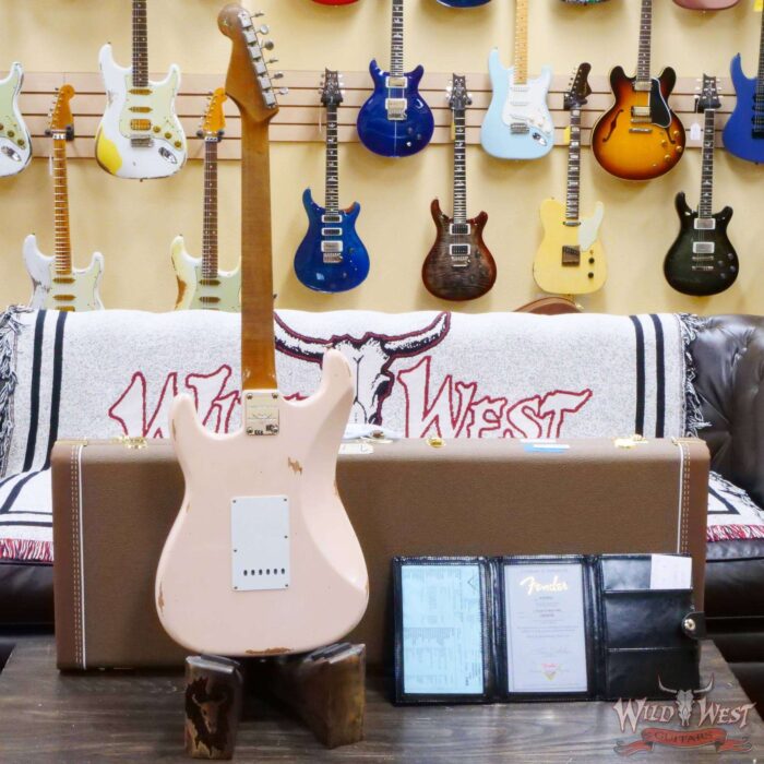 Fender Custom Shop Limited Edition 1963 63’ Stratocaster Roasted Quartersawn Maple Neck Relic Super Faded Aged Shell Pink 7.65 LBS - Image 10