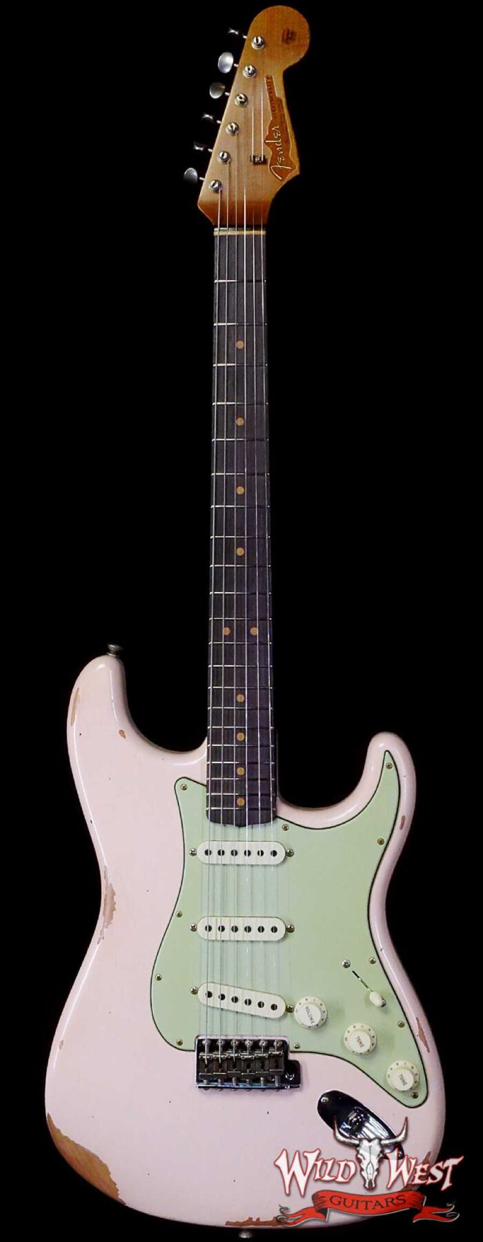 Fender Custom Shop Limited Edition 1963 63’ Stratocaster Roasted Quartersawn Maple Neck Relic Super Faded Aged Shell Pink 7.65 LBS - Image 1