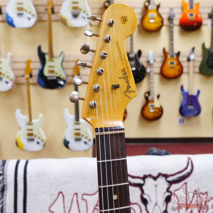 Fender Custom Shop Limited 1963 Stratocaster Hand-Wound Pickups Heavy Relic Aged 3 Tone Sunburst - Image 7