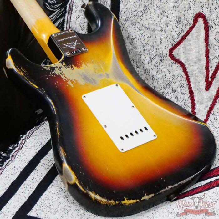 Fender Custom Shop Limited 1963 Stratocaster Hand-Wound Pickups Heavy Relic Aged 3 Tone Sunburst - Image 12