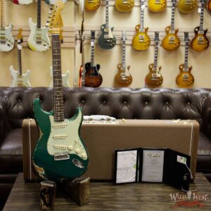 Fender Custom Shop 1963 Stratocaster AAA Rosewood Fingerboard Heavy Relic British Racing Green - Image 11