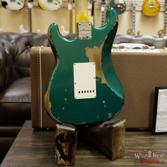 Fender Custom Shop 1963 Stratocaster AAA Rosewood Fingerboard Heavy Relic British Racing Green - Image 14