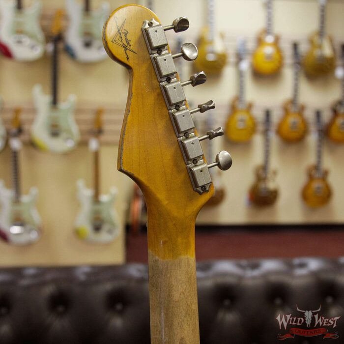Fender Custom Shop 1963 Stratocaster AAA Rosewood Fingerboard Heavy Relic Fiesta Red - Image 9