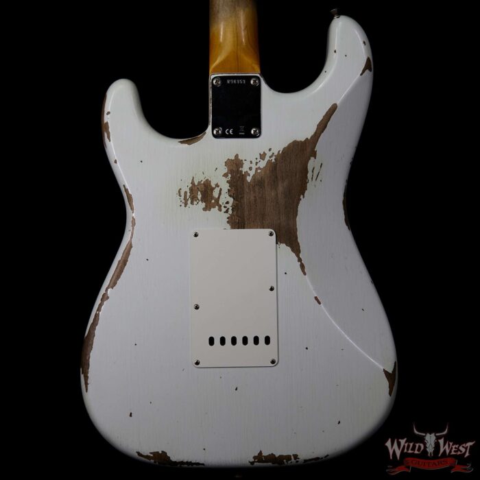 Fender Custom Shop 1963 Stratocaster Heavy Relic AAA Rosewood Fingerboard Olympic White - Image 6