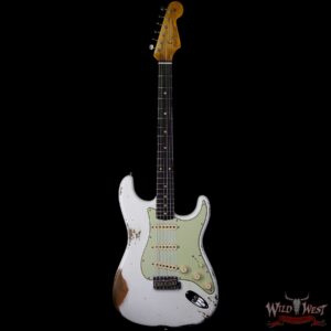 Fender Custom Shop 1963 Stratocaster Heavy Relic AAA Rosewood Fingerboard Olympic White - Image 4